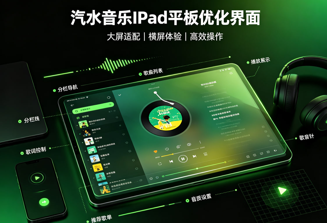 汽水音乐iPad平板优化界面