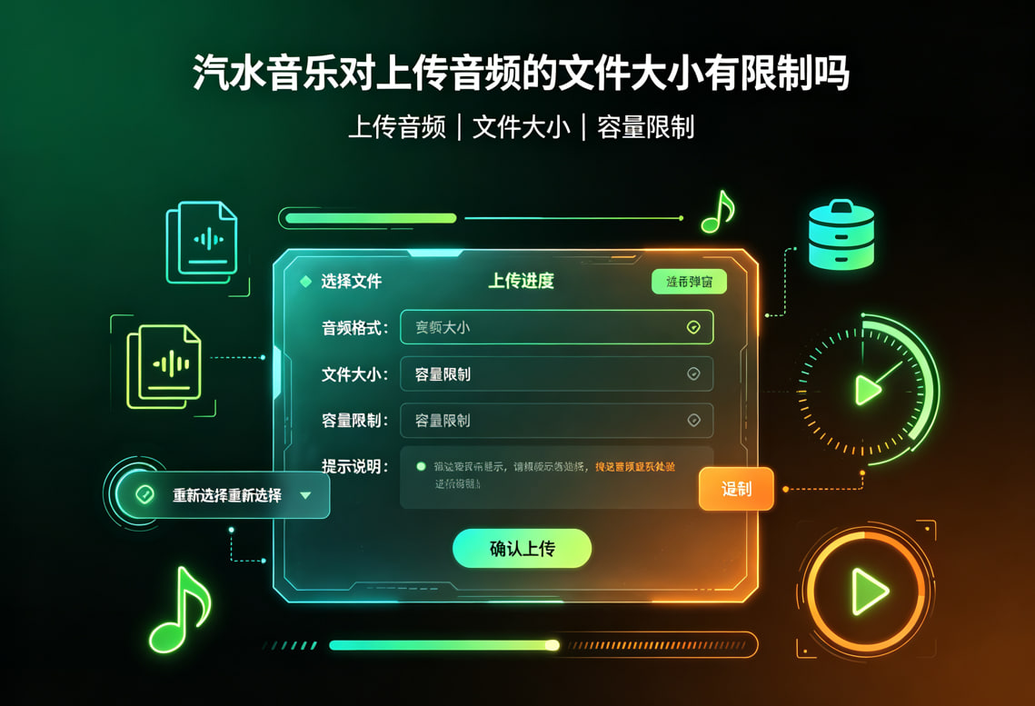 汽水音乐对上传音频的文件大小有限制吗