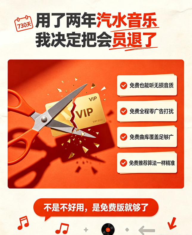 用了两年汽水音乐，我决定把会员退了